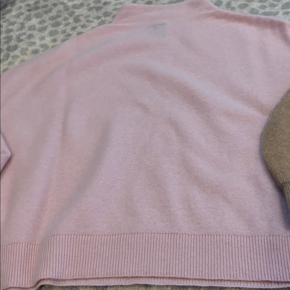 Anthropologie Pilcro Ayani Cashmere Sweater set - Chocolate brown, Pink, and Tan - Picture 14 of 15